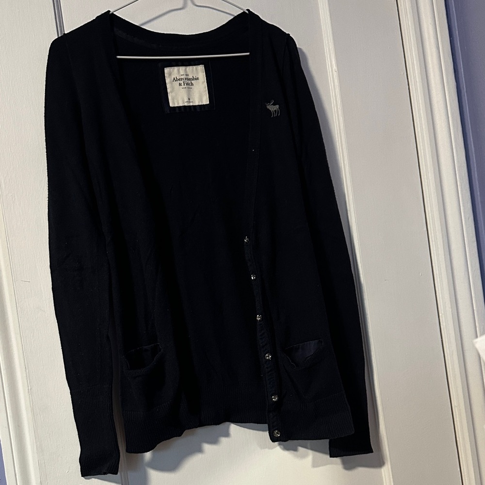 Abercrombie & Fitch Navy Button-Up Cardigan